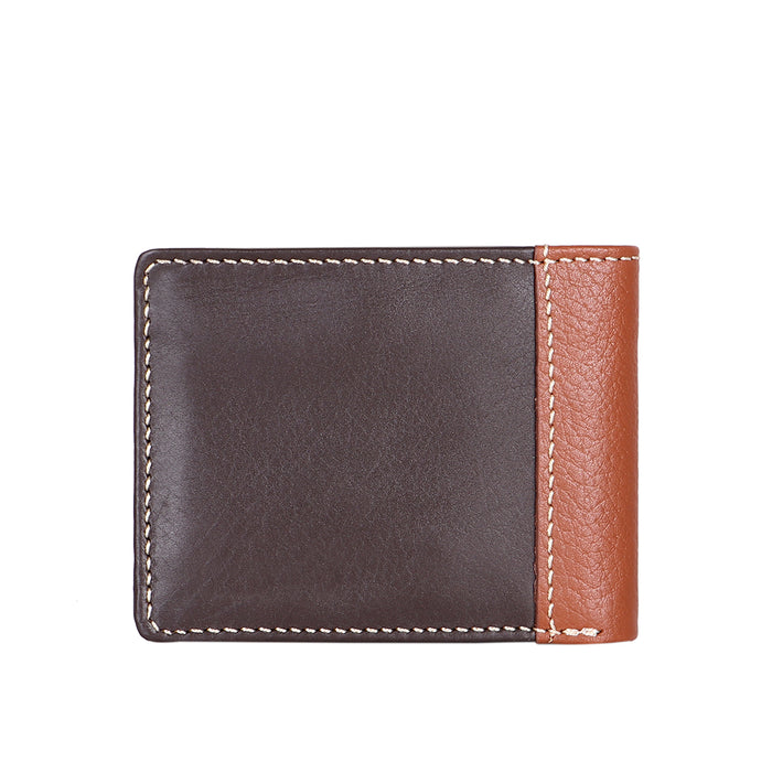 Ee Myw-03  Brown Leather Bi-Fold Wallet