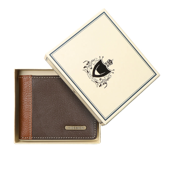 Ee Myw-03  Brown Leather Bi-Fold Wallet