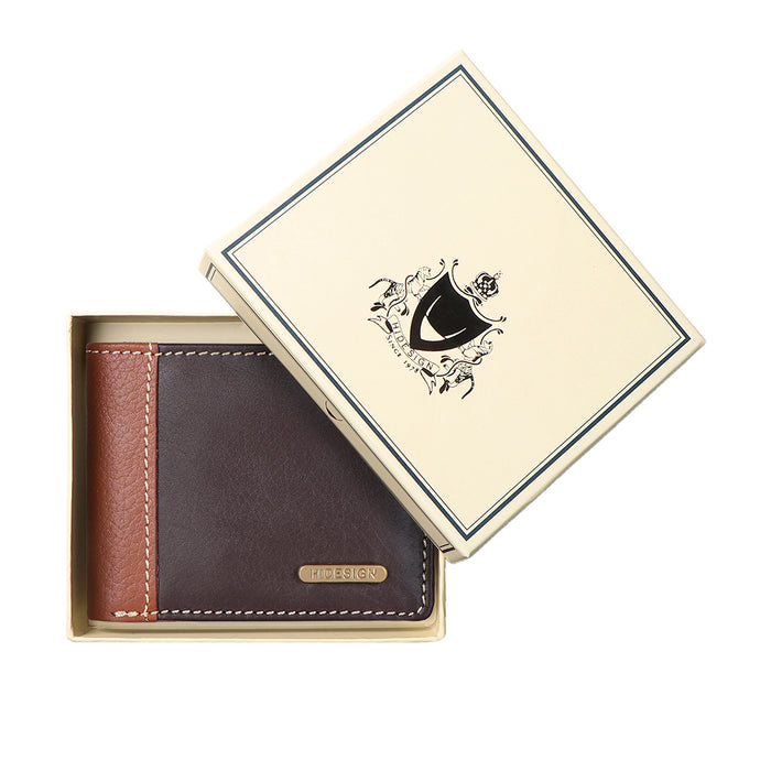 Ee Myw-03  Brown Leather Bi-Fold Wallet