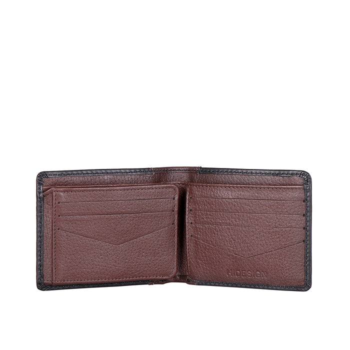 Ee Myw-04  Black Leather Bi-Fold Wallet