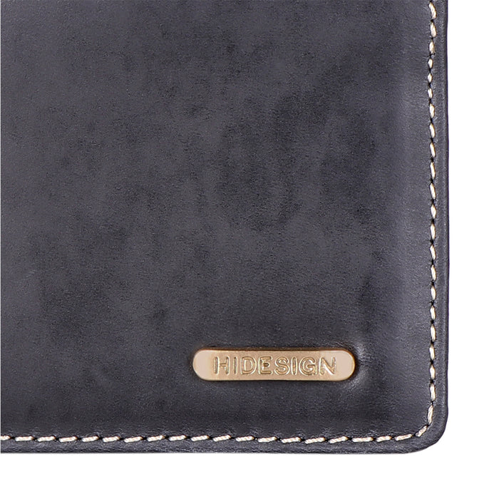 Ee Myw-04  Black Leather Bi-Fold Wallet