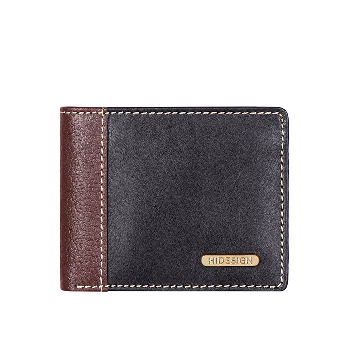 Ee Myw-04  Black Leather Bi-Fold Wallet