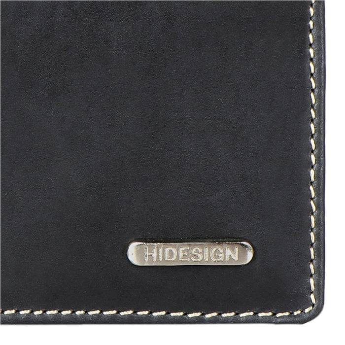 Ee Myw-04  Black Leather Bi-Fold Wallet