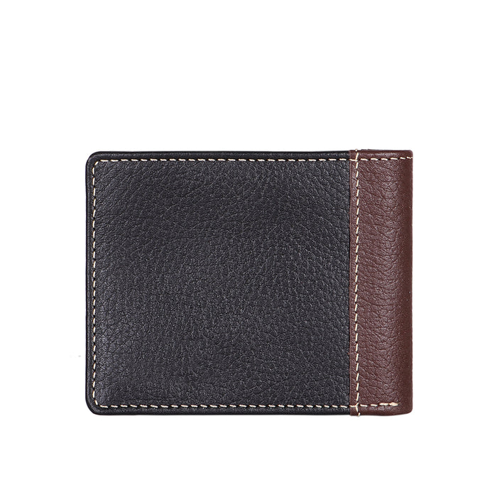Ee Myw-04  Black Leather Bi-Fold Wallet