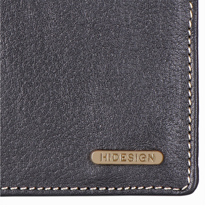 Ee Myw-04  Black Leather Bi-Fold Wallet
