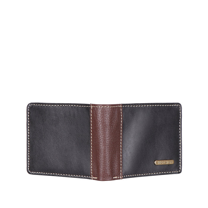 Ee Myw-04  Black Leather Bi-Fold Wallet