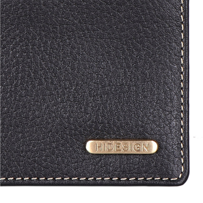 Ee Myw-04  Black Leather Bi-Fold Wallet
