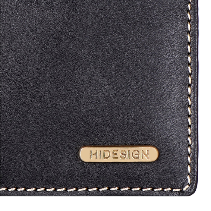 Ee Myw-04  Black Leather Bi-Fold Wallet