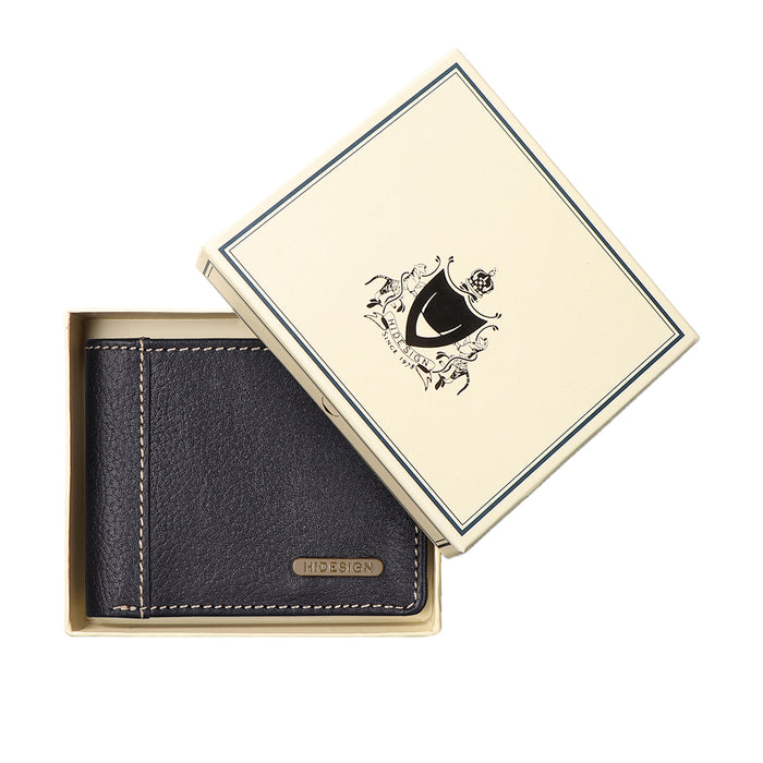 Ee Myw-04  Black Leather Bi-Fold Wallet