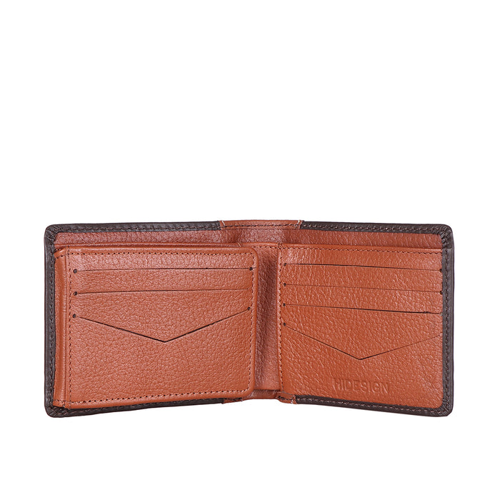 Ee Myw-04  Brown Leather Bi-Fold Wallet