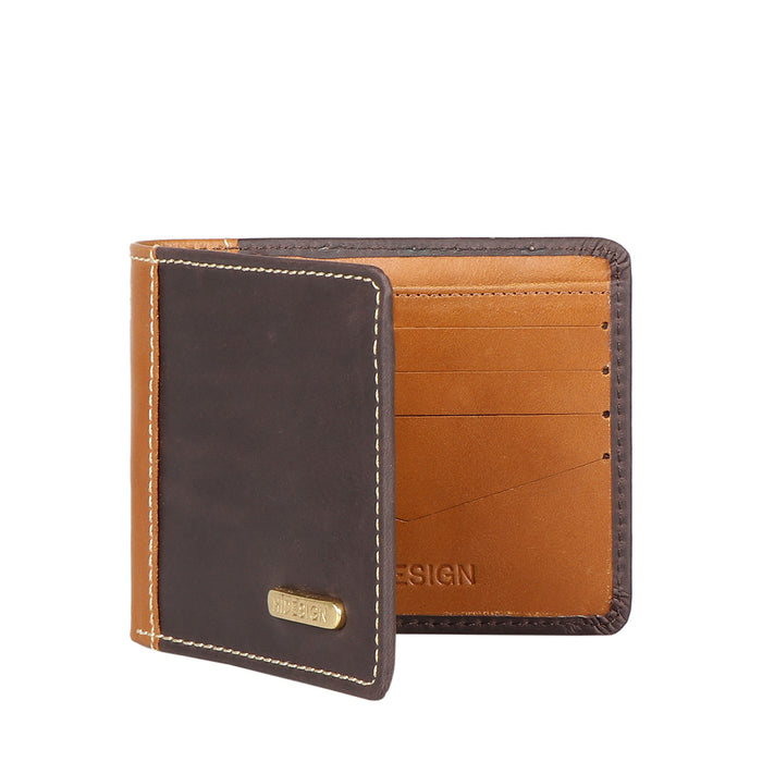 Ee Myw-04  Brown Leather Bi-Fold Wallet