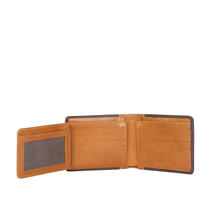 Ee Myw-04  Brown Leather Bi-Fold Wallet