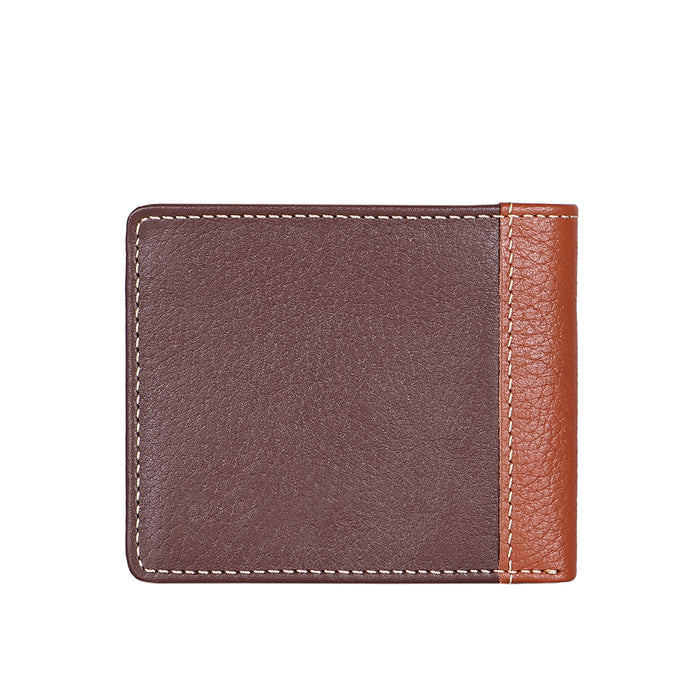Ee Myw-04  Brown Leather Bi-Fold Wallet