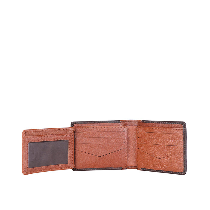 Ee Myw-04  Brown Leather Bi-Fold Wallet