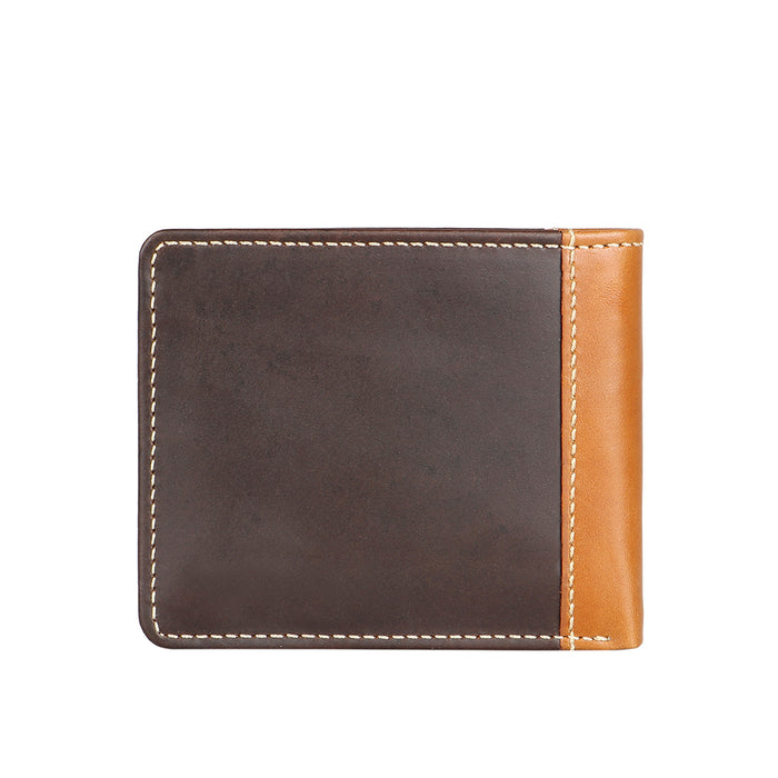 Ee Myw-04  Brown Leather Bi-Fold Wallet