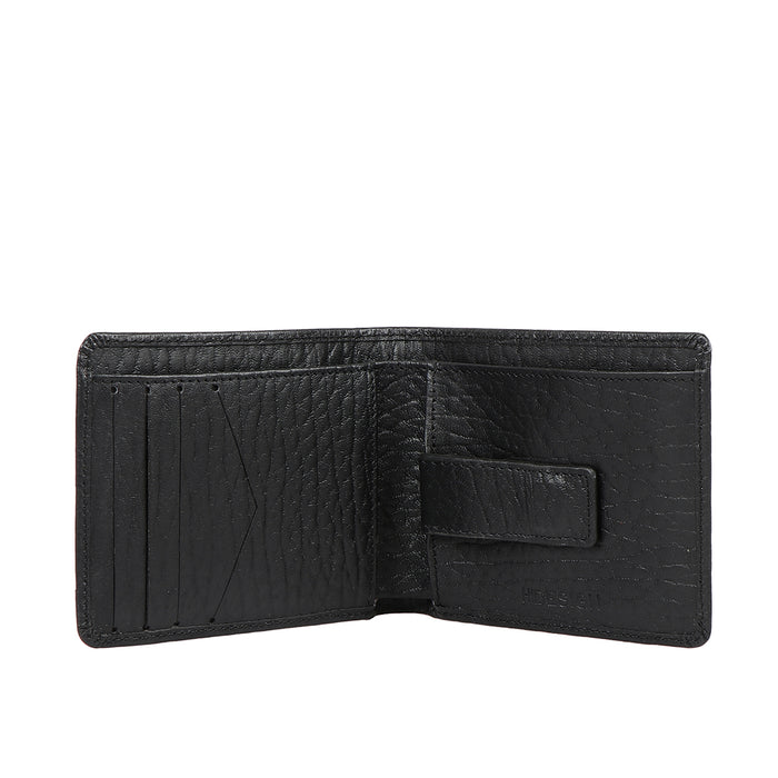 Ee Myw-05  Black Leather Bi-Fold Wallet