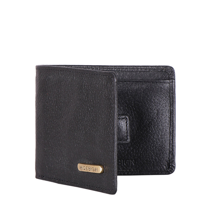 Ee Myw-05  Black Leather Bi-Fold Wallet