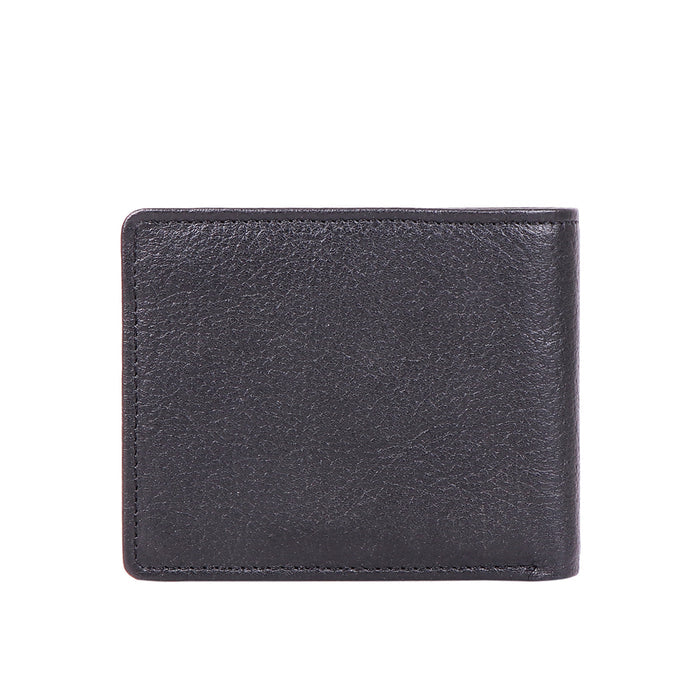 Ee Myw-05  Black Leather Bi-Fold Wallet