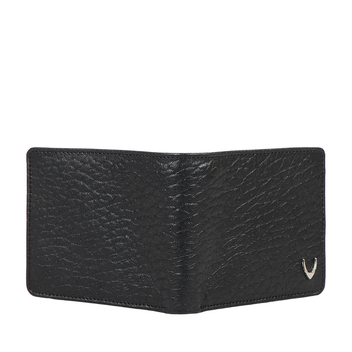 Ee Myw-05  Black Leather Bi-Fold Wallet