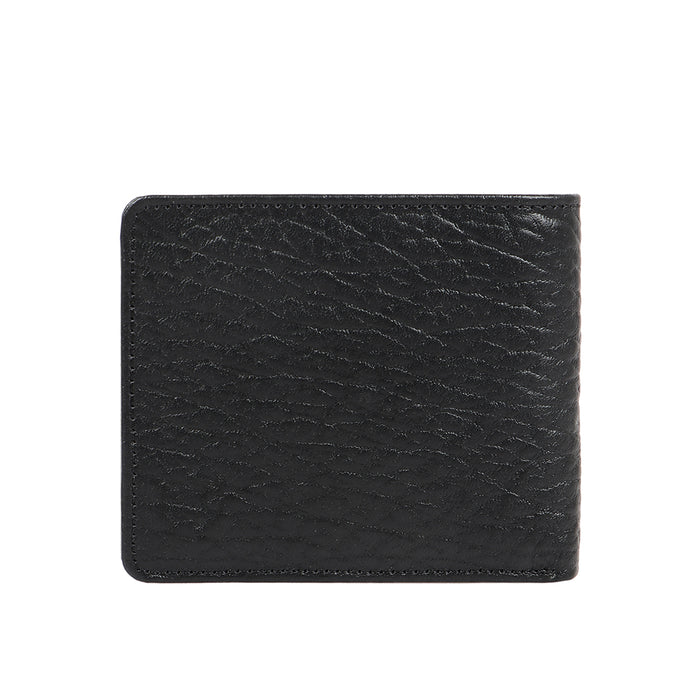 Ee Myw-05  Black Leather Bi-Fold Wallet