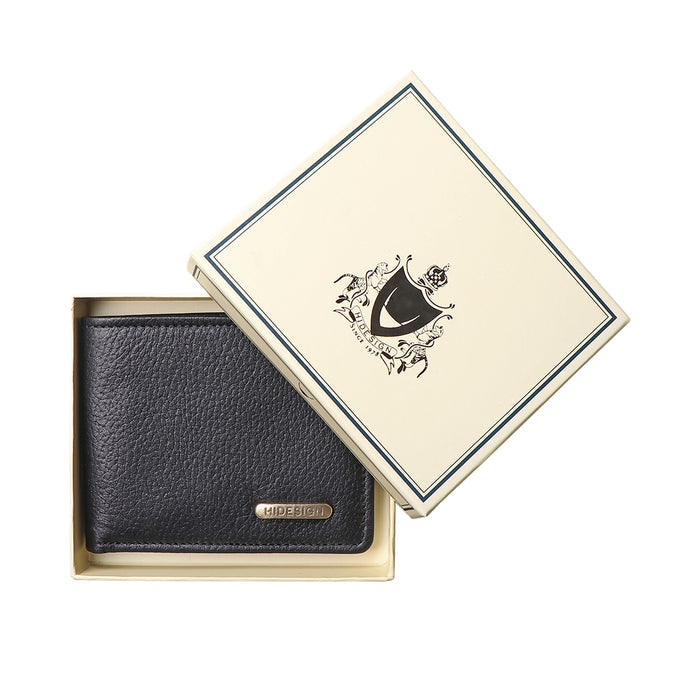 Ee Myw-05  Black Leather Bi-Fold Wallet