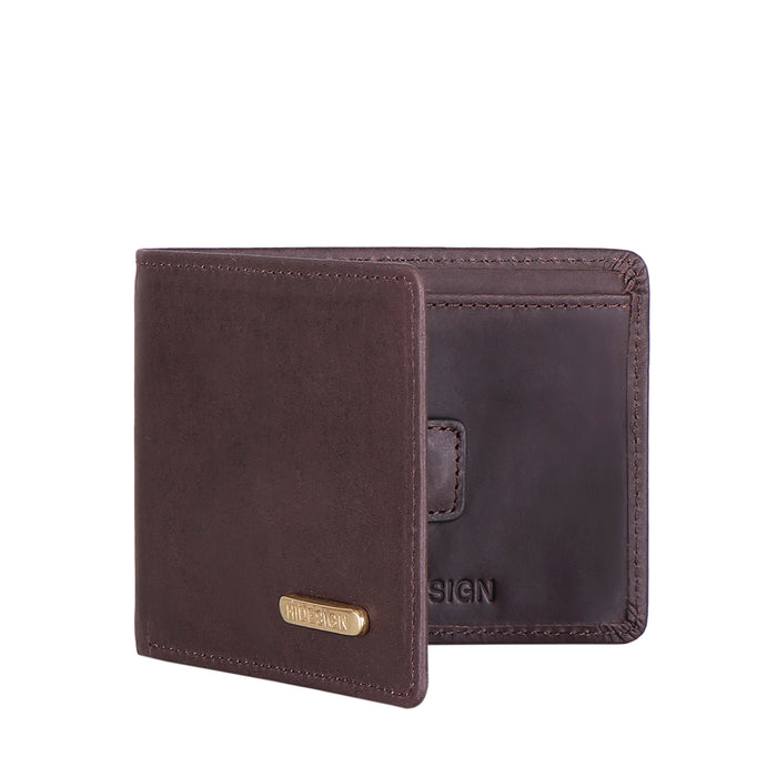 Ee Myw-05  Brown Leather Bi-Fold Wallet