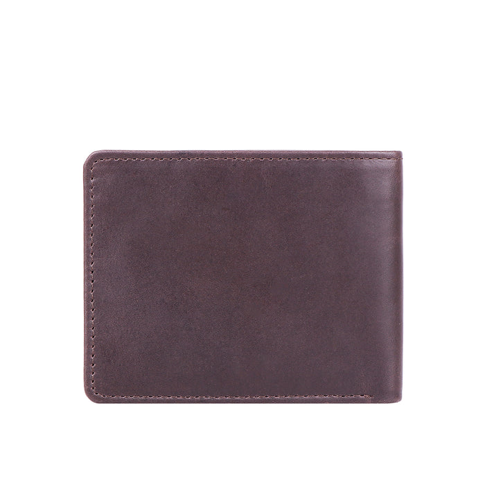 Ee Myw-05  Brown Leather Bi-Fold Wallet
