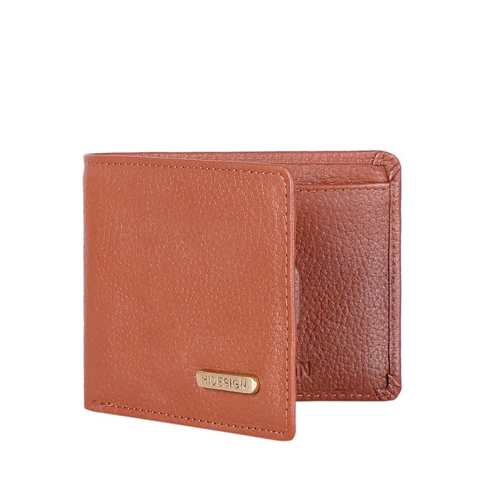 Ee Myw-05  Tan Leather Bi-Fold Wallet