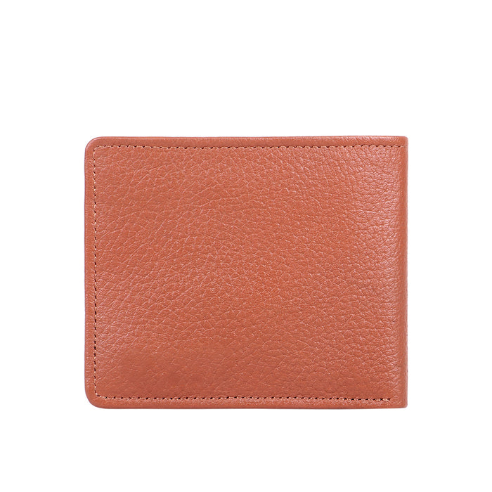 Ee Myw-05  Tan Leather Bi-Fold Wallet