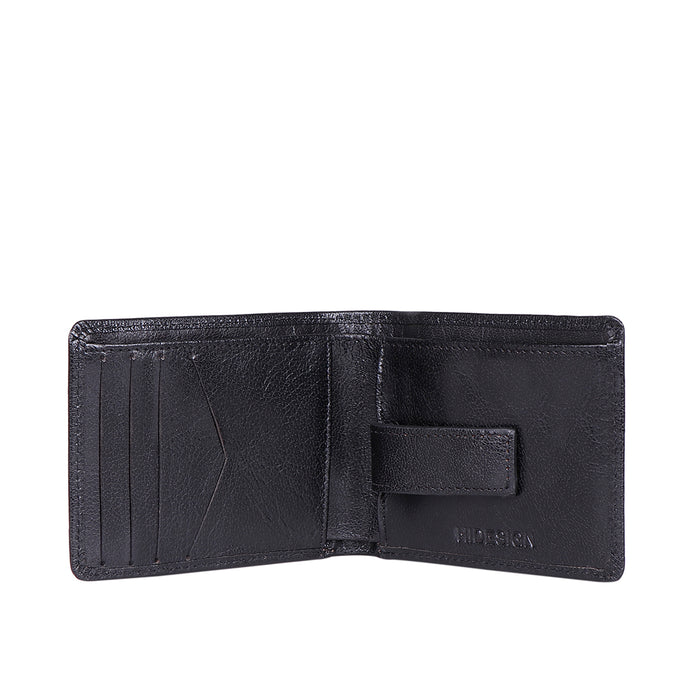 Ee Myw-05A  Black Leather Bi-Fold Wallet