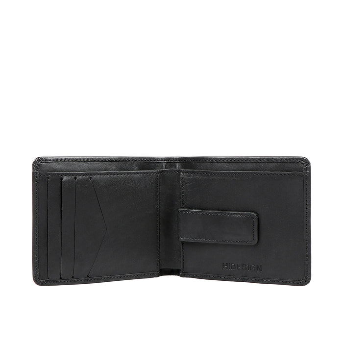 Ee Myw-05A  Black Leather Bi-Fold Wallet