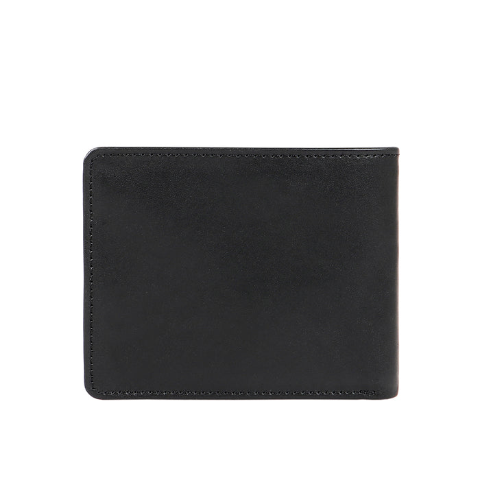 Ee Myw-05A  Black Leather Bi-Fold Wallet