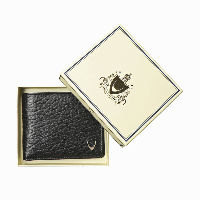 Ee Myw-05A  Black Leather Bi-Fold Wallet