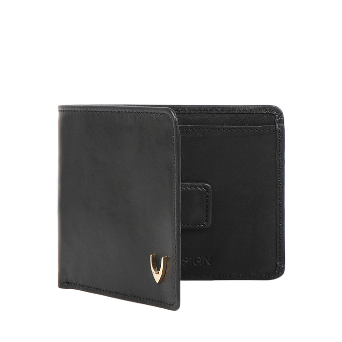 Ee Myw-05A  Black Leather Bi-Fold Wallet