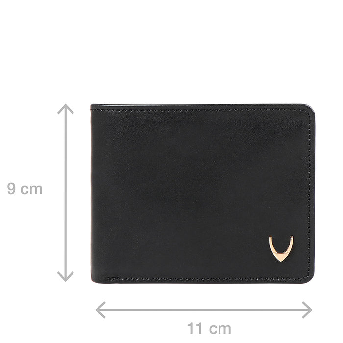 Ee Myw-05A  Black Leather Bi-Fold Wallet