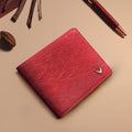 Ee Myw-05A  Red Leather Bi-Fold Wallet