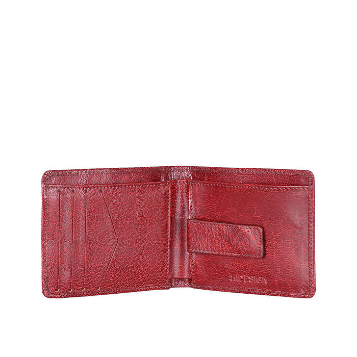 Ee Myw-05A  Red Leather Bi-Fold Wallet