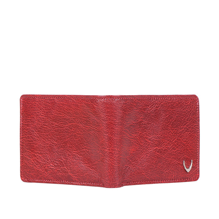 Ee Myw-05A  Red Leather Bi-Fold Wallet