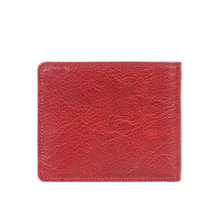Ee Myw-05A  Red Leather Bi-Fold Wallet