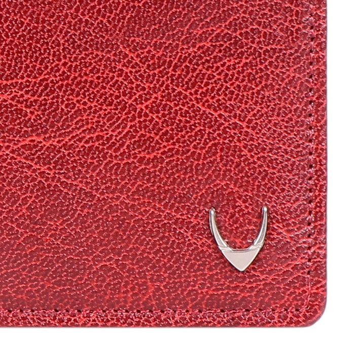 Ee Myw-05A  Red Leather Bi-Fold Wallet