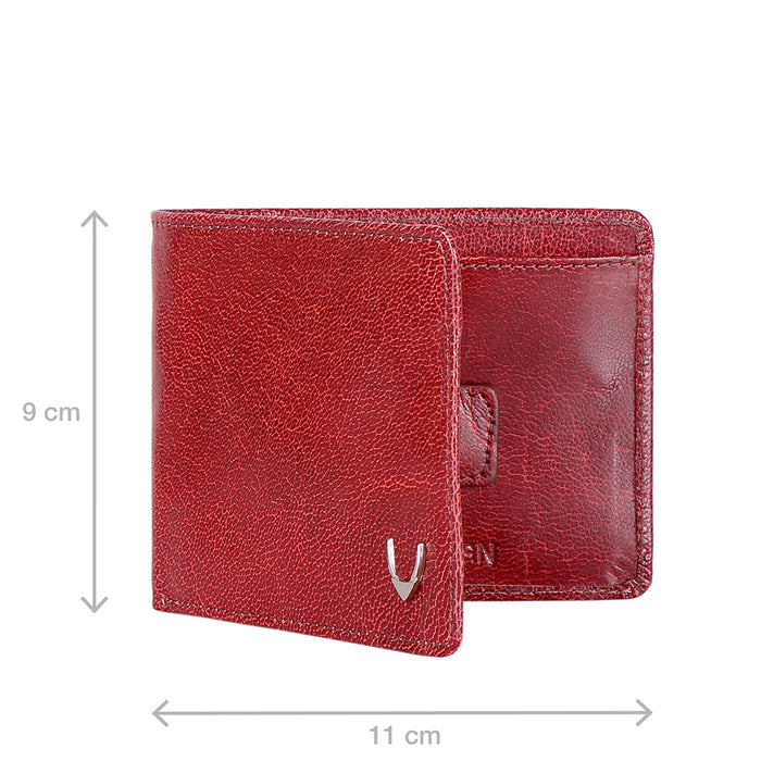 Ee Myw-05A  Red Leather Bi-Fold Wallet