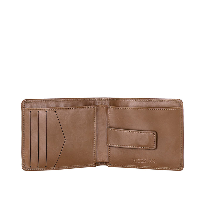 Ee Myw-05A  Tan Leather Bi-Fold Wallet