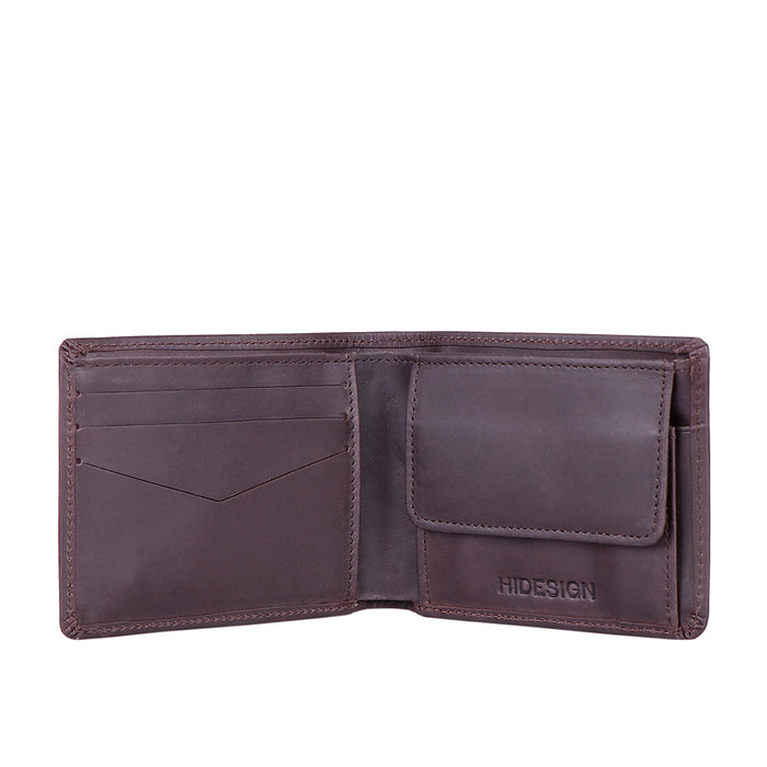 Ee Myw-06  Brown Leather Bi-Fold Wallet