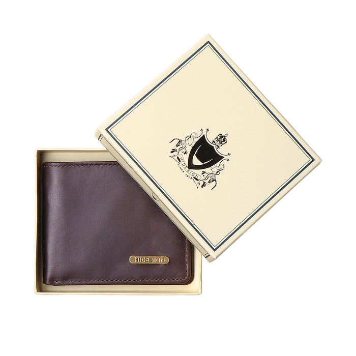 Ee Myw-06  Brown Leather Bi-Fold Wallet