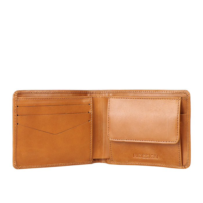 Ee Myw-06  Tan Leather Bi-Fold Wallet