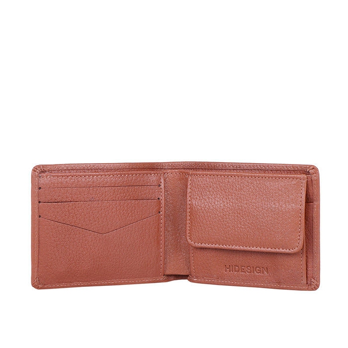 Ee Myw-06  Tan Leather Bi-Fold Wallet