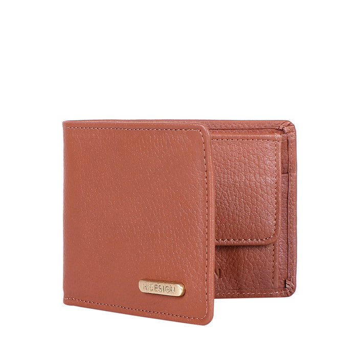 Ee Myw-06  Tan Leather Bi-Fold Wallet
