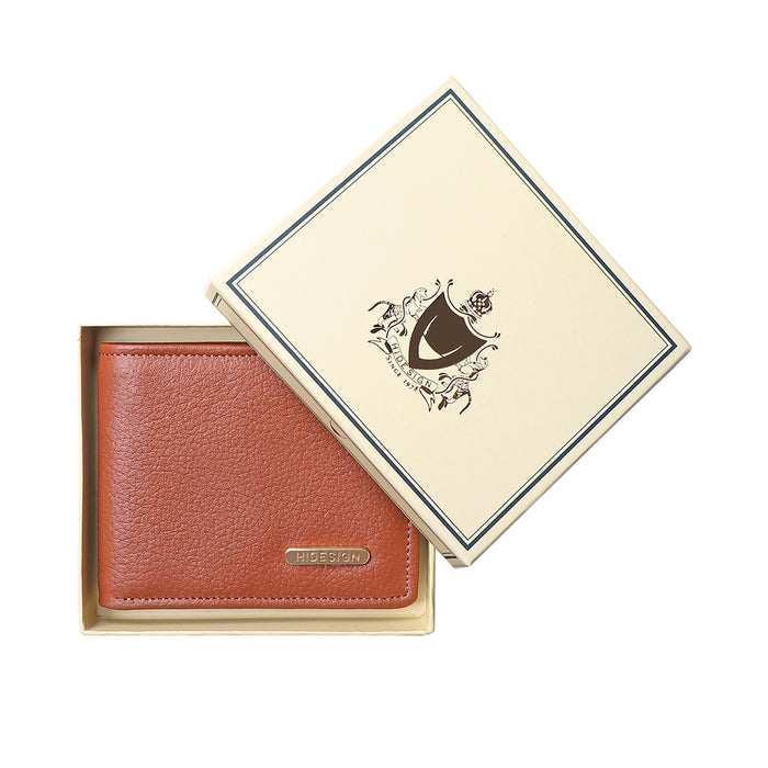 Ee Myw-06  Tan Leather Bi-Fold Wallet