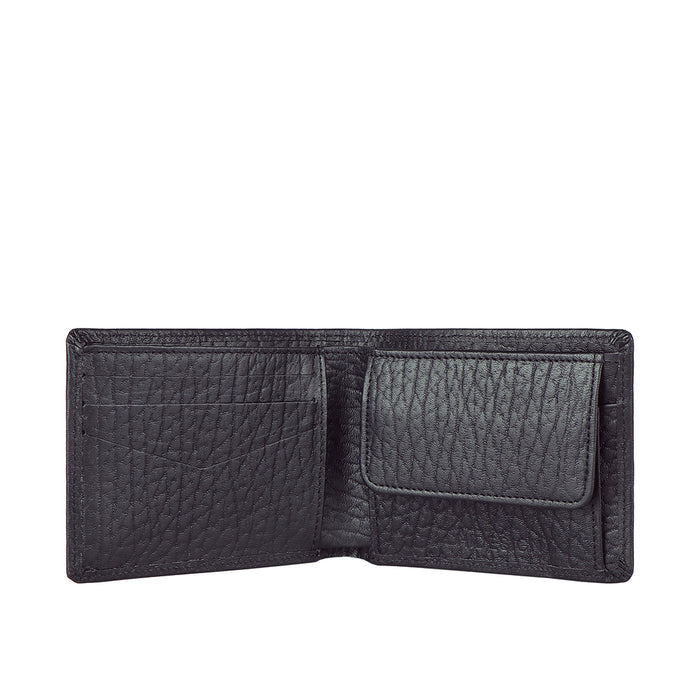 Ee Myw-06A  Black Leather Bi-Fold Wallet