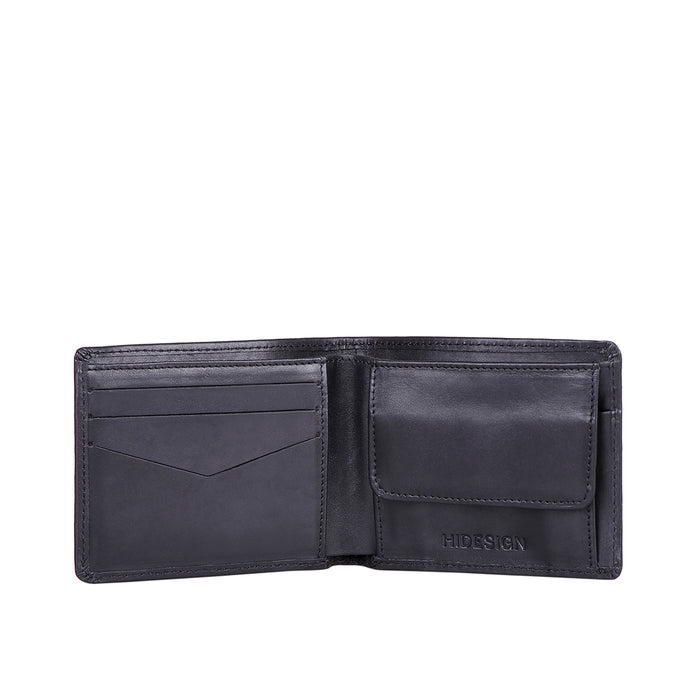 Ee Myw-06A  Black Leather Bi-Fold Wallet